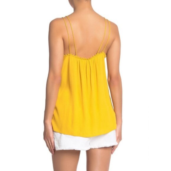 New BA&SH French Crepe Elevated Basic Camisole Tank Top Embroidered Blouse Shirt - Picture 8 of 10